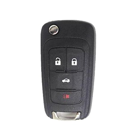 Keyless Factory KeylessFactory: GM 4 Button HU100 Flip Key w/ Prox PEPS Function RFK-GM-PRX4